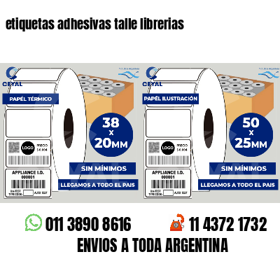 etiquetas adhesivas talle librerias