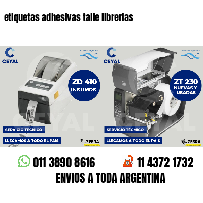 etiquetas adhesivas talle librerias
