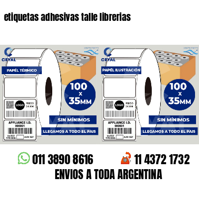 etiquetas adhesivas talle librerias