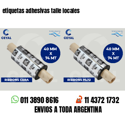 etiquetas adhesivas talle locales