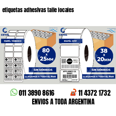 etiquetas adhesivas talle locales