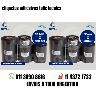etiquetas adhesivas talle locales