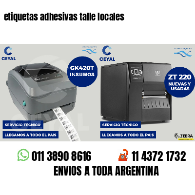 etiquetas adhesivas talle locales