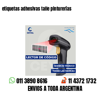 etiquetas adhesivas talle pinturerías