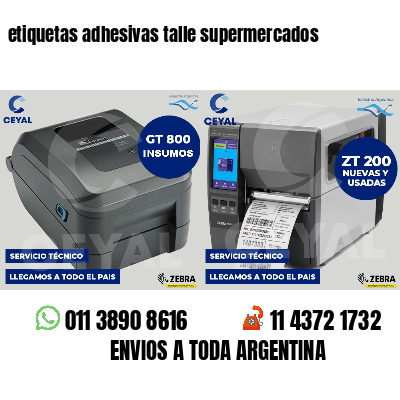 etiquetas adhesivas talle supermercados
