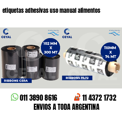 etiquetas adhesivas uso manual alimentos