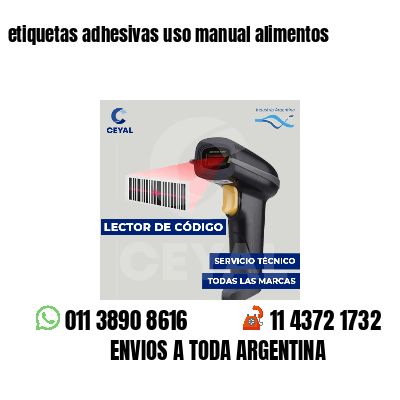 etiquetas adhesivas uso manual alimentos