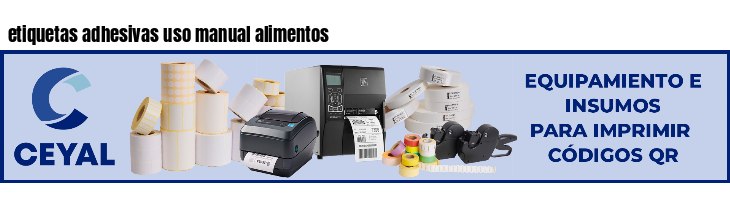 etiquetas adhesivas uso manual alimentos