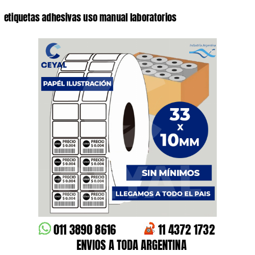 etiquetas adhesivas uso manual laboratorios