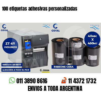 100 etiquetas adhesivas personalizadas