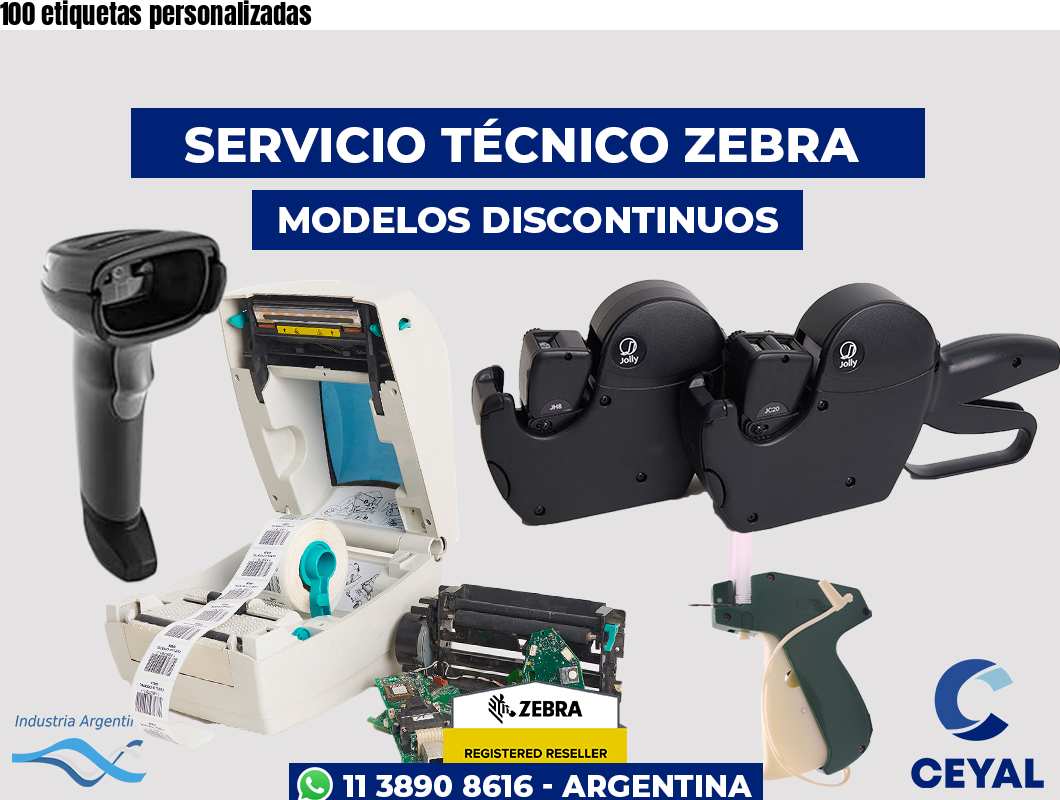 100 etiquetas personalizadas