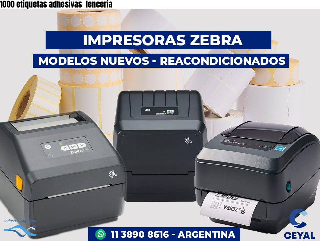 1000 etiquetas adhesivas lenceria