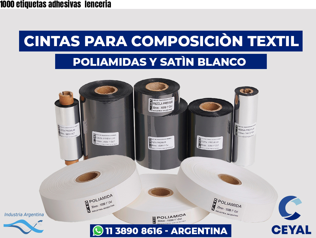 1000 etiquetas adhesivas  lenceria