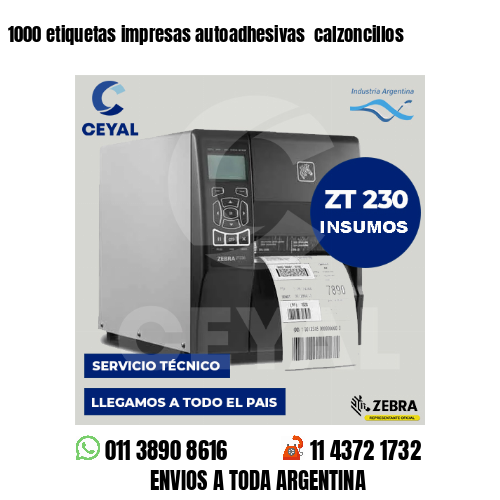 1000 etiquetas impresas autoadhesivas calzoncillos