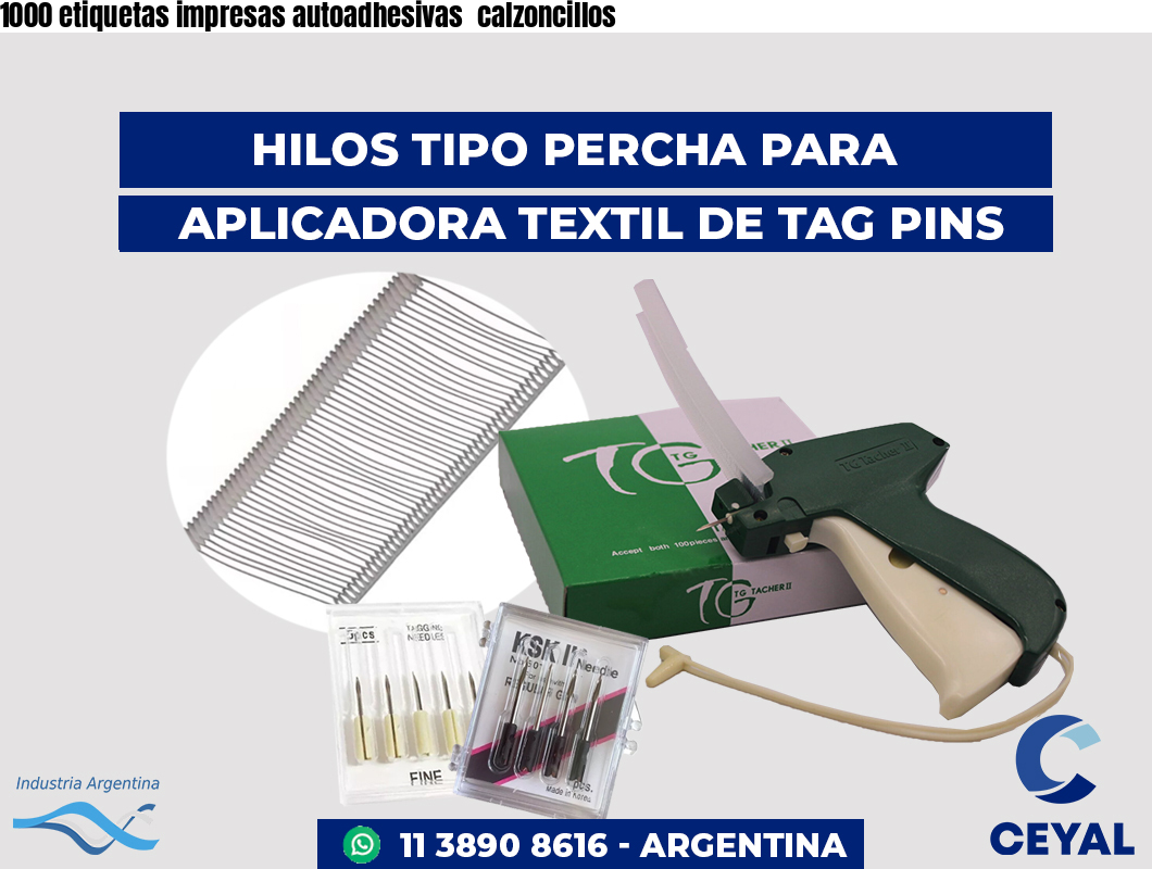 1000 etiquetas impresas autoadhesivas calzoncillos