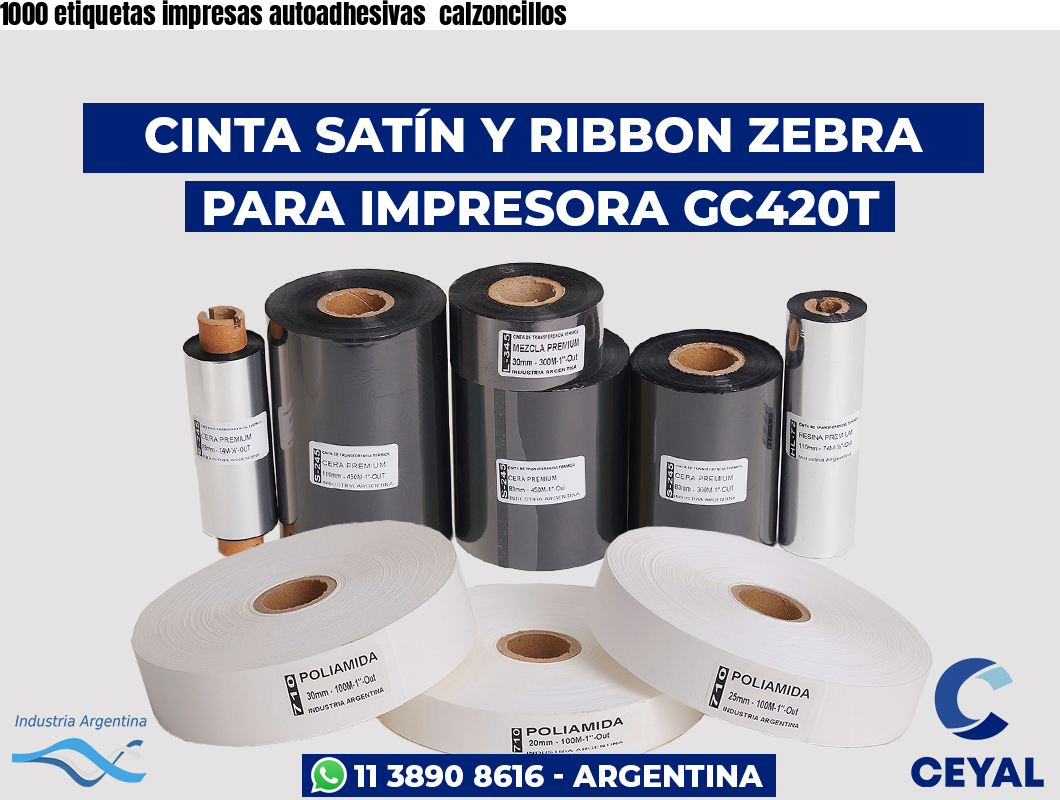 1000 etiquetas impresas autoadhesivas  calzoncillos