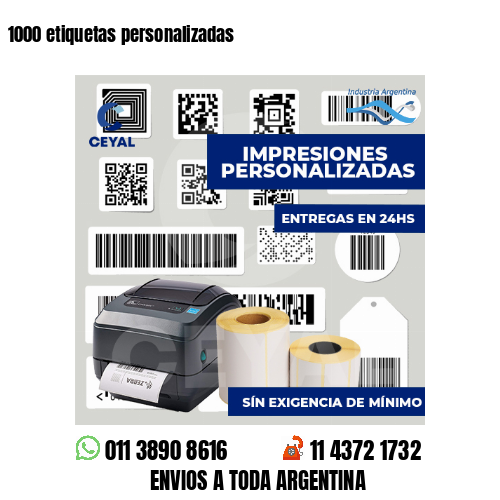 1000 etiquetas personalizadas