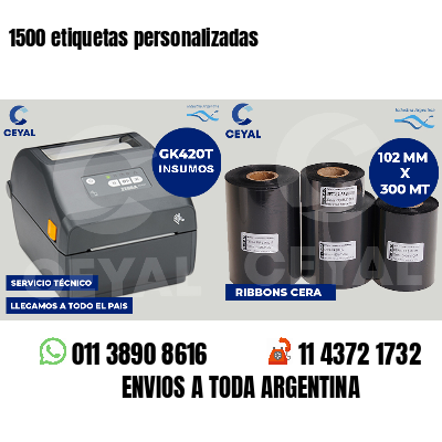 1500 etiquetas personalizadas