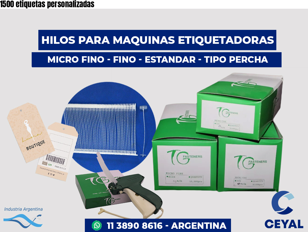 1500 etiquetas personalizadas