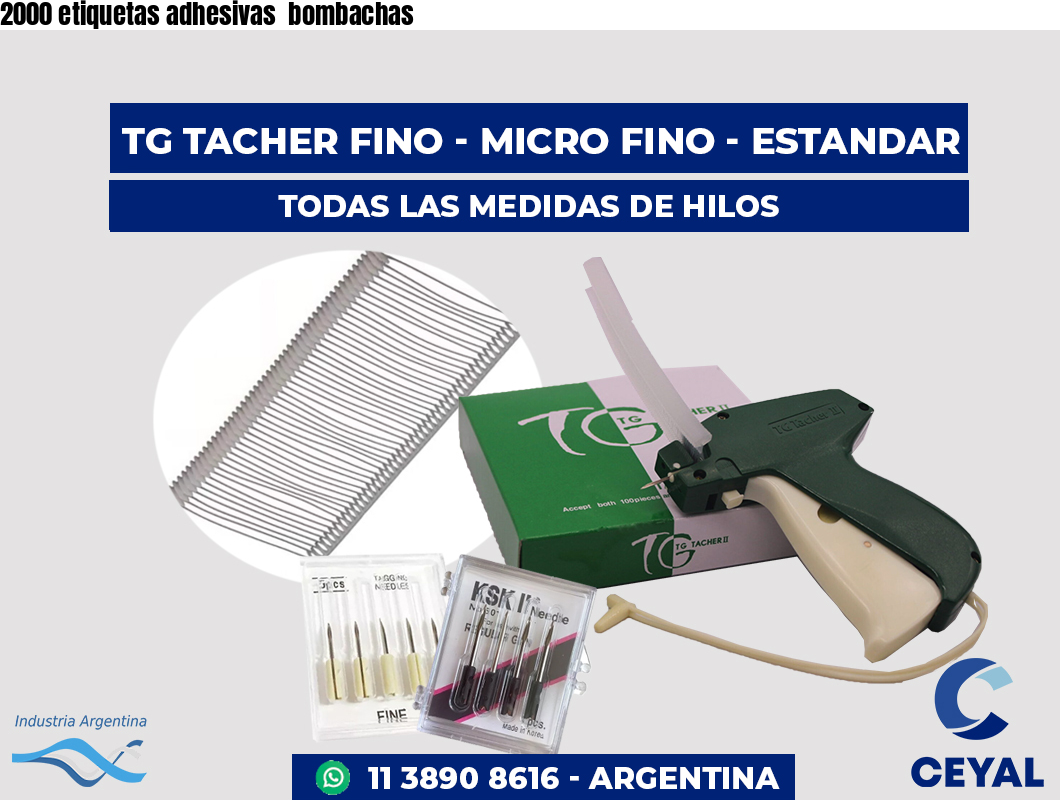 2000 etiquetas adhesivas bombachas