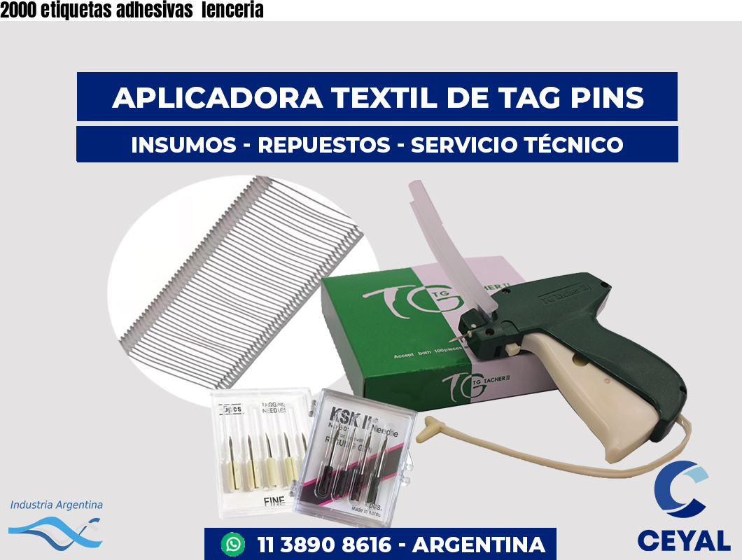 2000 etiquetas adhesivas lenceria