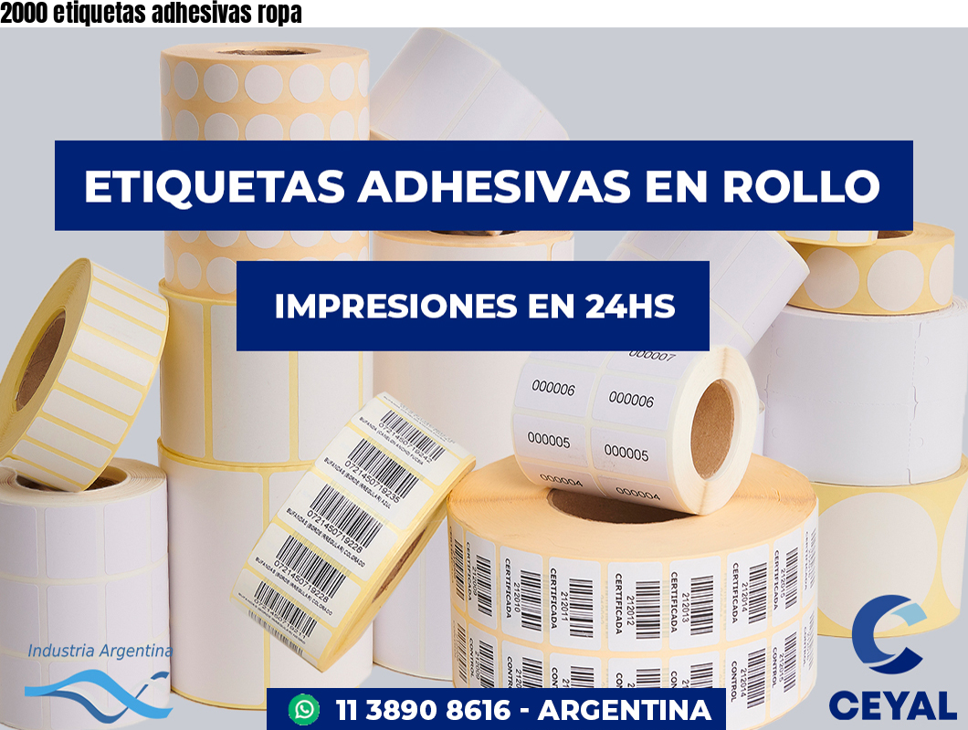 2000 etiquetas adhesivas ropa