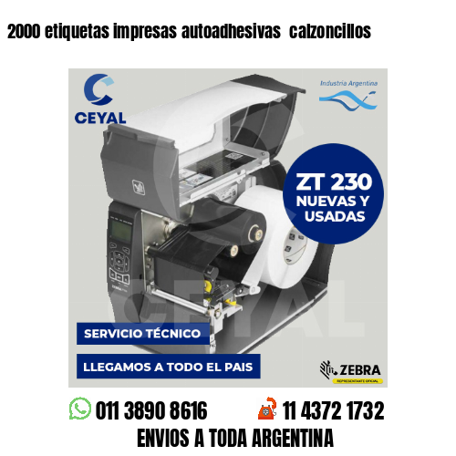 2000 etiquetas impresas autoadhesivas  calzoncillos