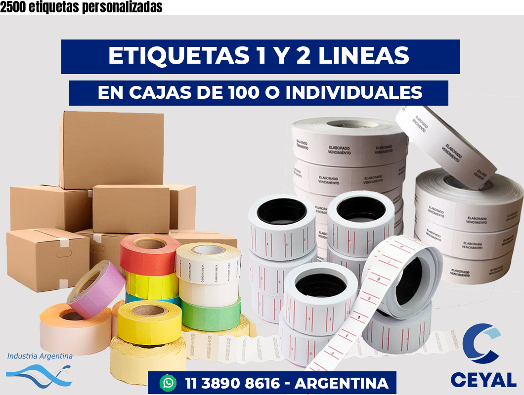 2500 etiquetas personalizadas