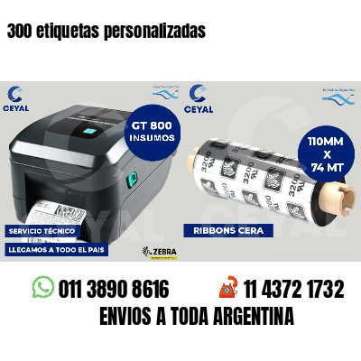 300 etiquetas personalizadas