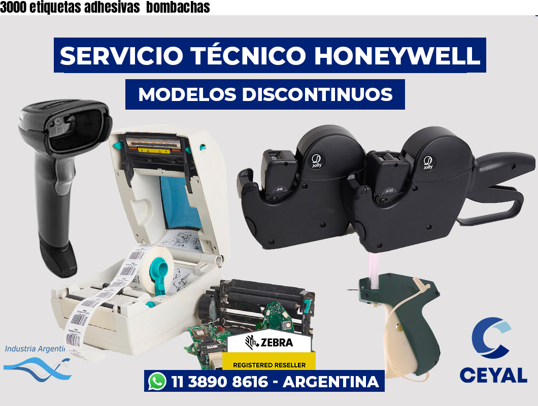 3000 etiquetas adhesivas  bombachas