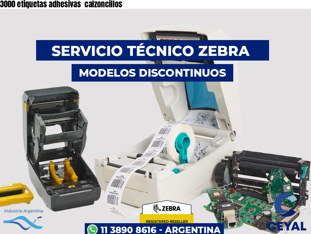 3000 etiquetas adhesivas calzoncillos