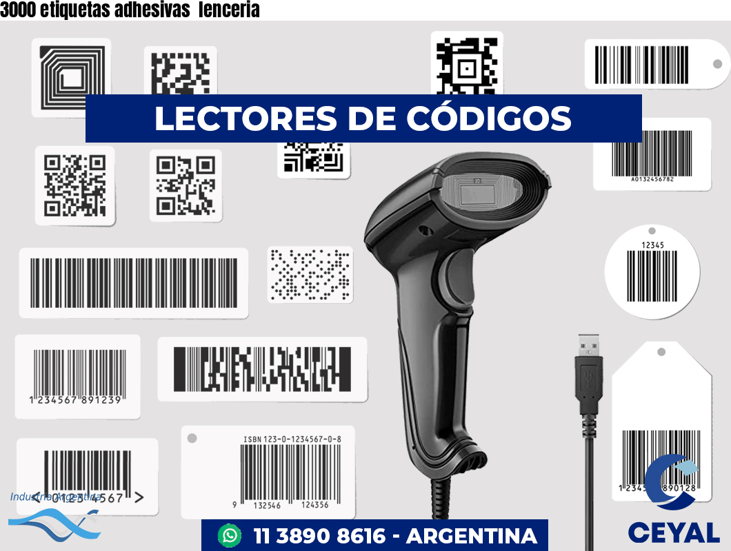 3000 etiquetas adhesivas  lenceria