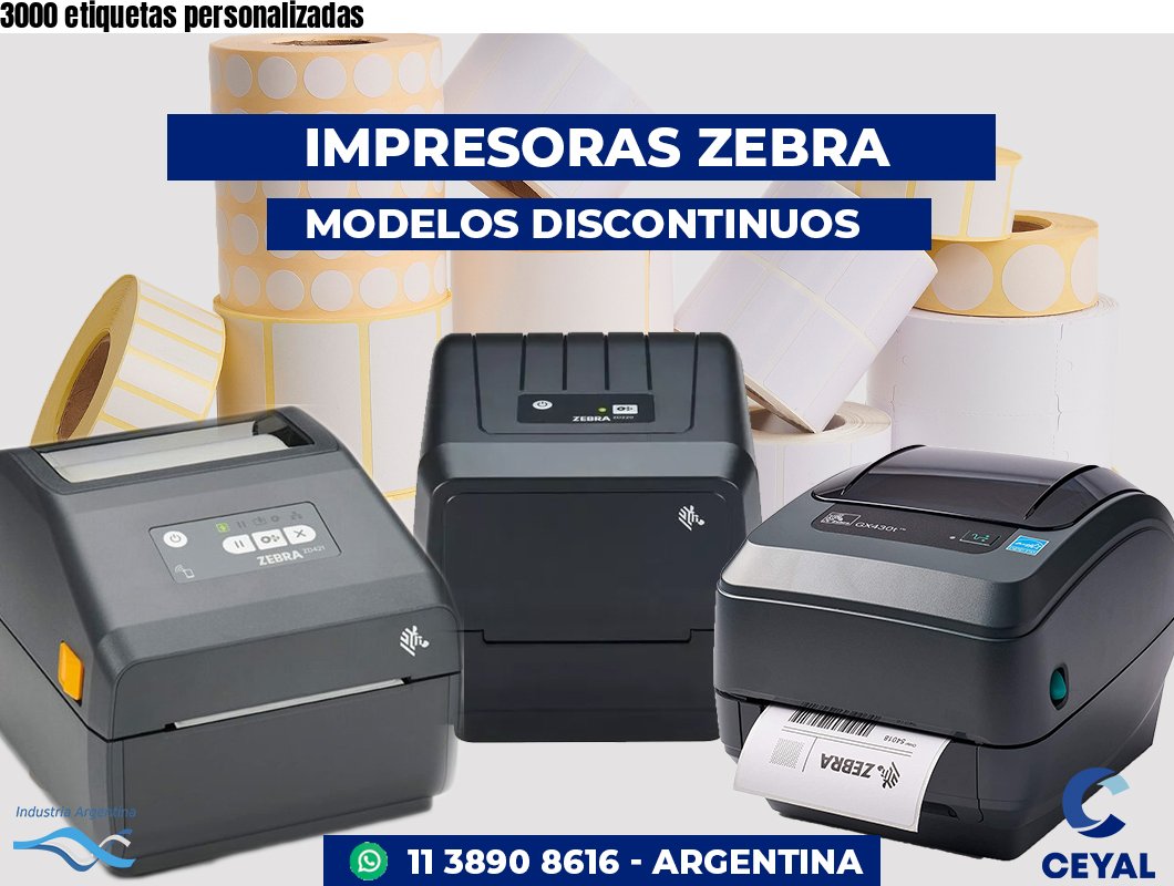 3000 etiquetas personalizadas