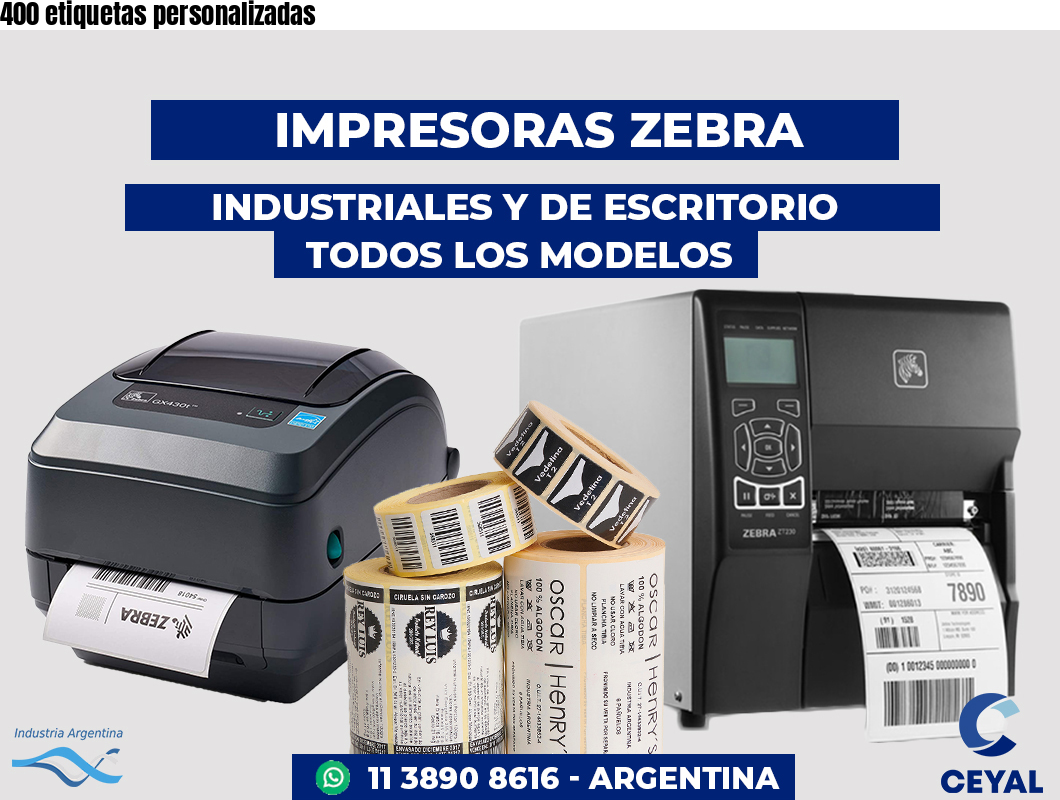 400 etiquetas personalizadas