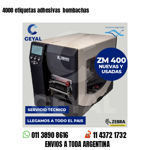 4000 etiquetas adhesivas bombachas