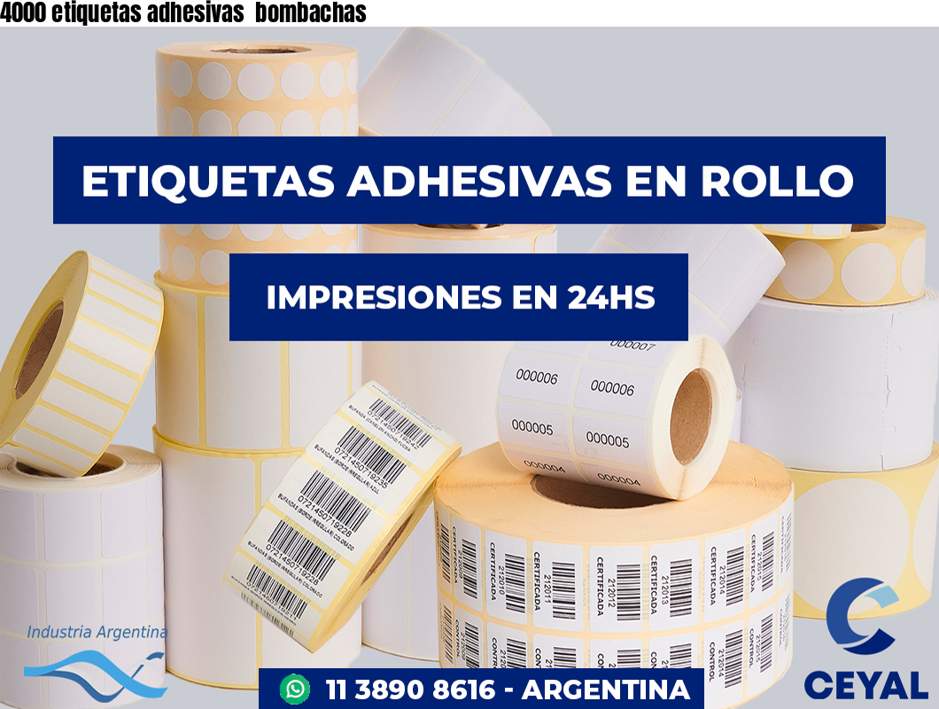 4000 etiquetas adhesivas  bombachas