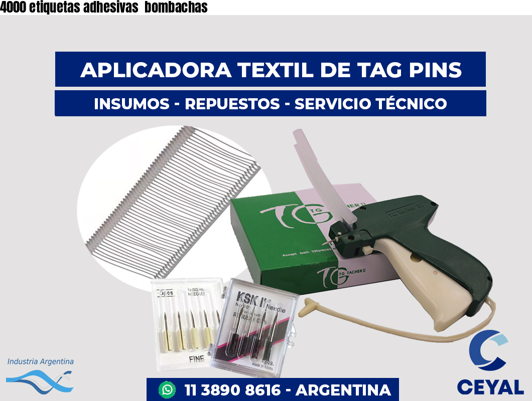 4000 etiquetas adhesivas bombachas