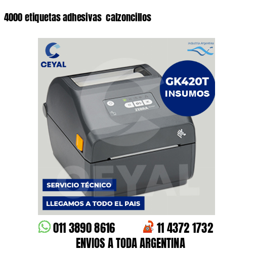 4000 etiquetas adhesivas calzoncillos