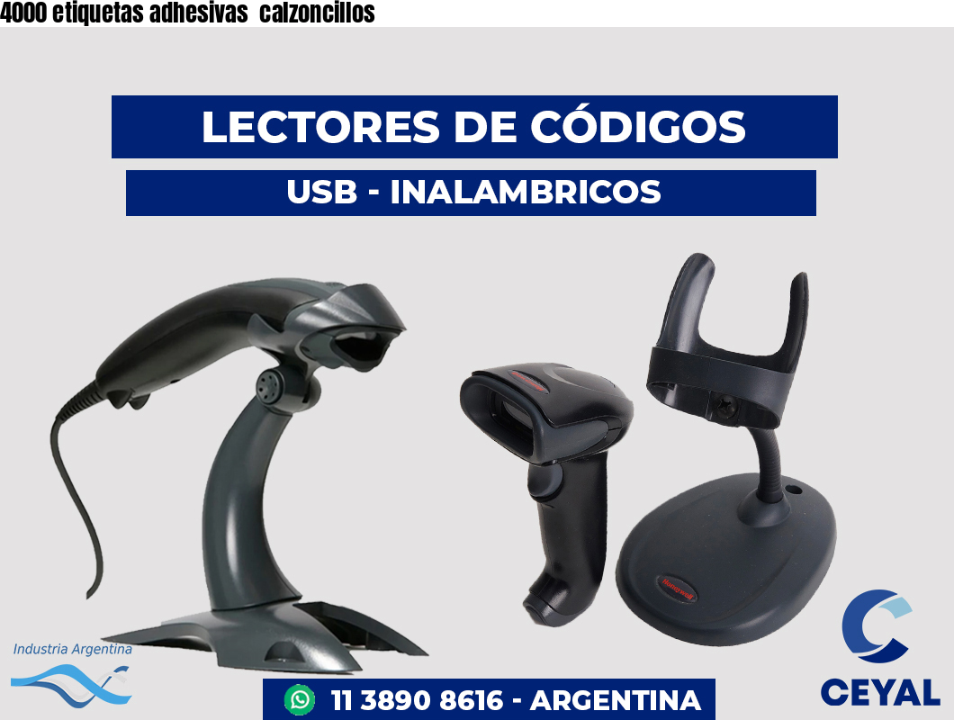 4000 etiquetas adhesivas calzoncillos