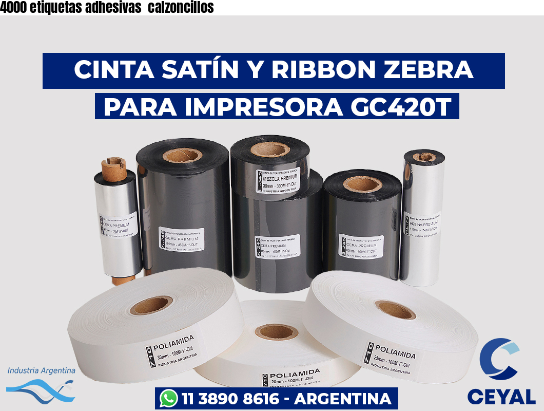 4000 etiquetas adhesivas  calzoncillos