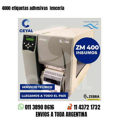 4000 etiquetas adhesivas lenceria