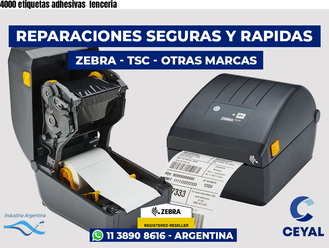 4000 etiquetas adhesivas lenceria