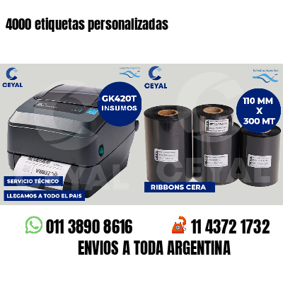 4000 etiquetas personalizadas