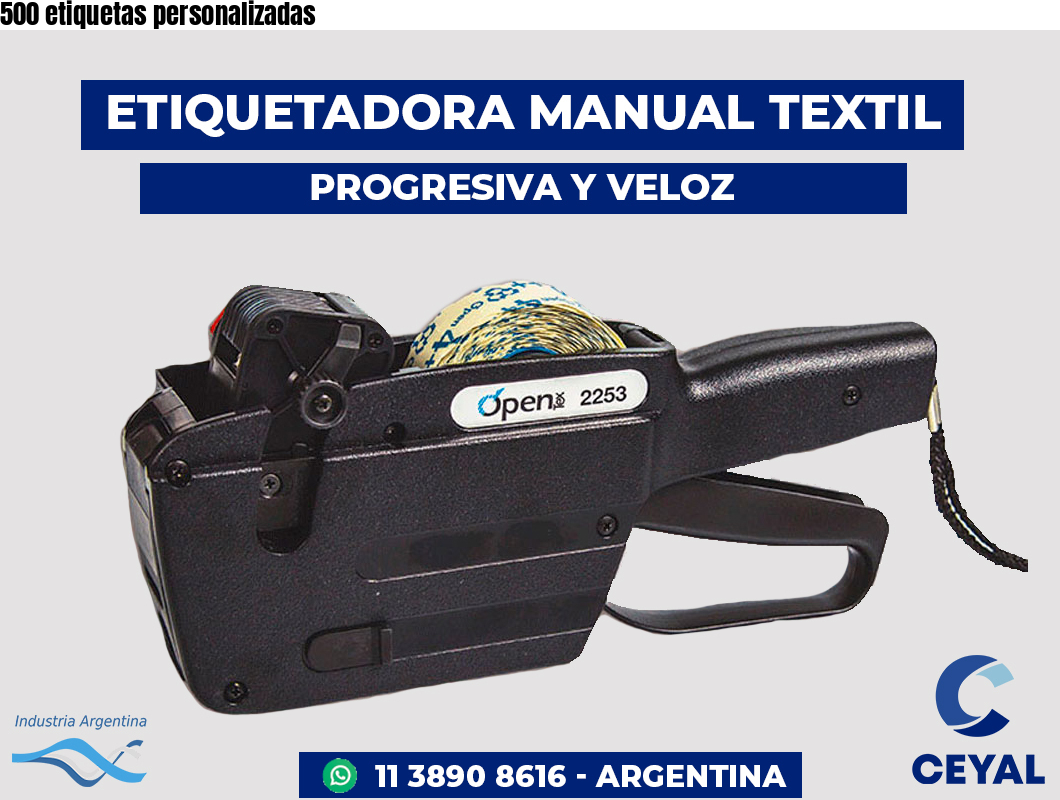 500 etiquetas personalizadas