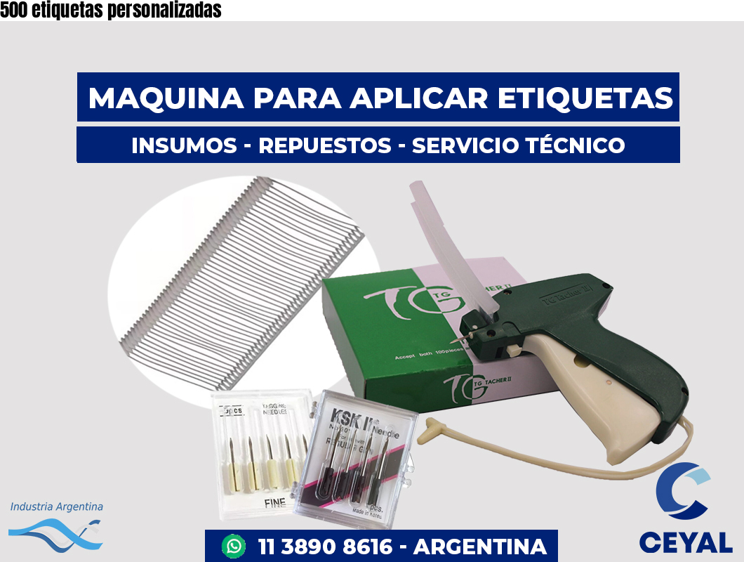 500 etiquetas personalizadas