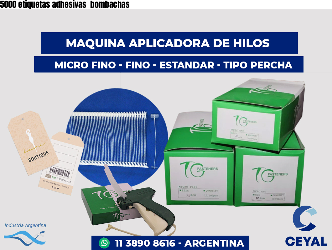 5000 etiquetas adhesivas bombachas
