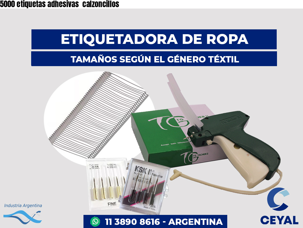 5000 etiquetas adhesivas calzoncillos