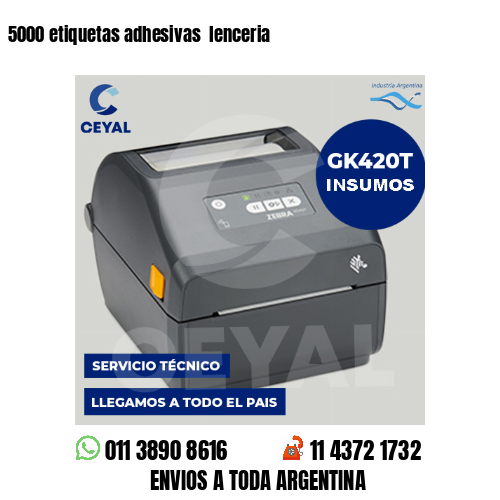 5000 etiquetas adhesivas lenceria