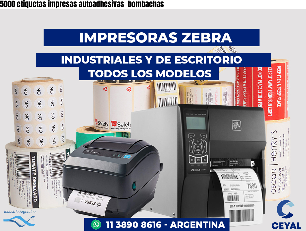 5000 etiquetas impresas autoadhesivas  bombachas