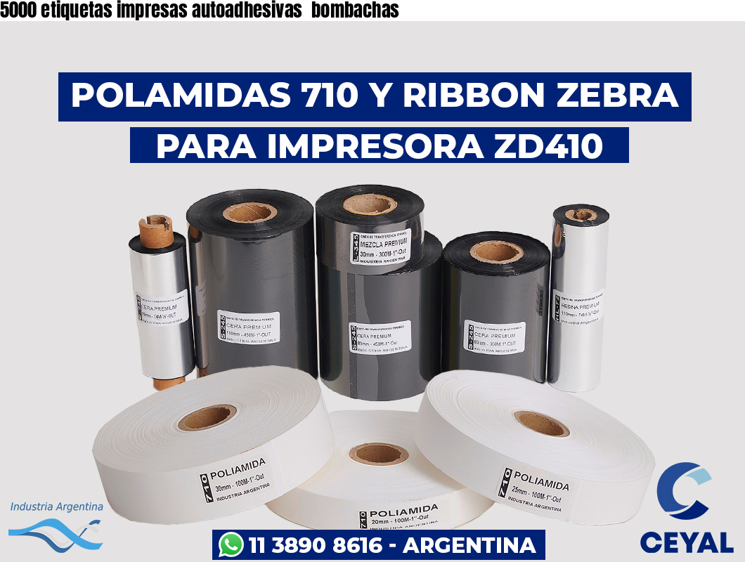 5000 etiquetas impresas autoadhesivas  bombachas